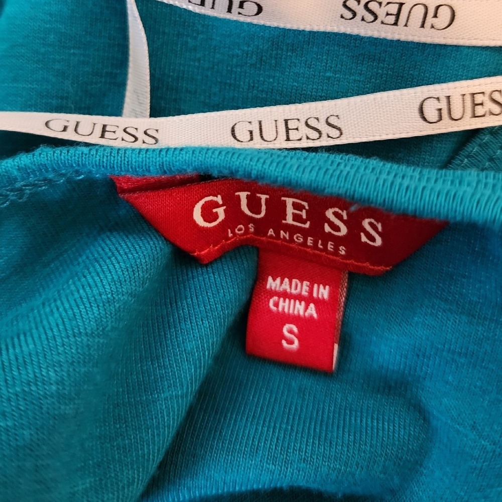 VTG Style GUESS Y2K Grunge Cyber Bodycon Racerback Mini Dress Small - Picture 5 of 7
